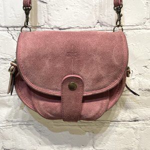 GUC Jerome Dreyfuss Momo Pink Suede Crossbody Bag